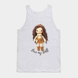 Handmade Wool Doll, Cozy and Cute - design 7 Tank Top